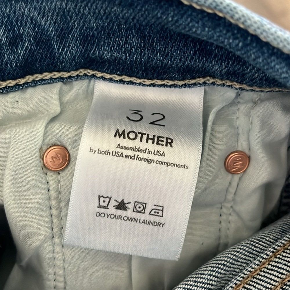 NWT MOTHER The Undercover Cargo Sneak Opposites Attract Jeans Size 32 - Picture 13 of 13